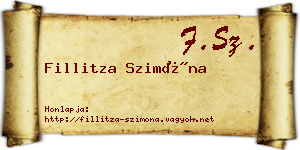 Fillitza Szimóna névjegykártya